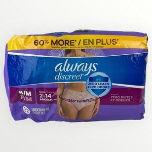 Always Discreet Adult Incontinence Underwear for Women - Open Bag 21ct Size S/M